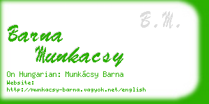 barna munkacsy business card